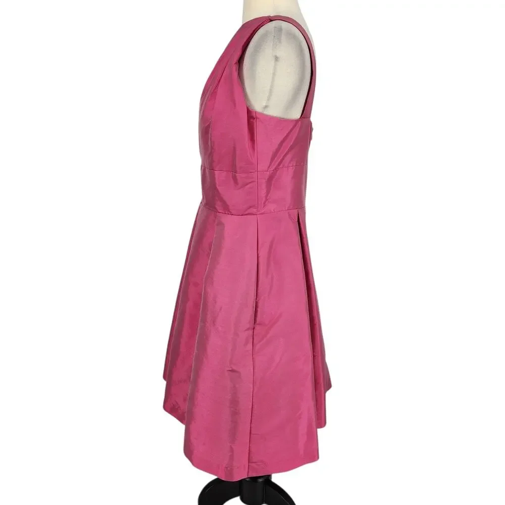 Alfred Sung One‑Shoulder Pleated Satin Dress Pink Size Medium - Picture 5 of 5